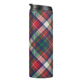 Vintag Retro Weihnachten Kariert Red Blue Green Thermosbecher