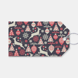 Vintag Retro Weihnachtsfeiertag Geschenkanhänger