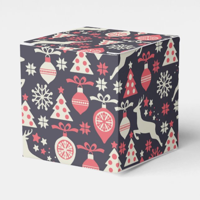 Vintag Retro Weihnachtsfeiertag Geschenkschachtel (Vorderseite)