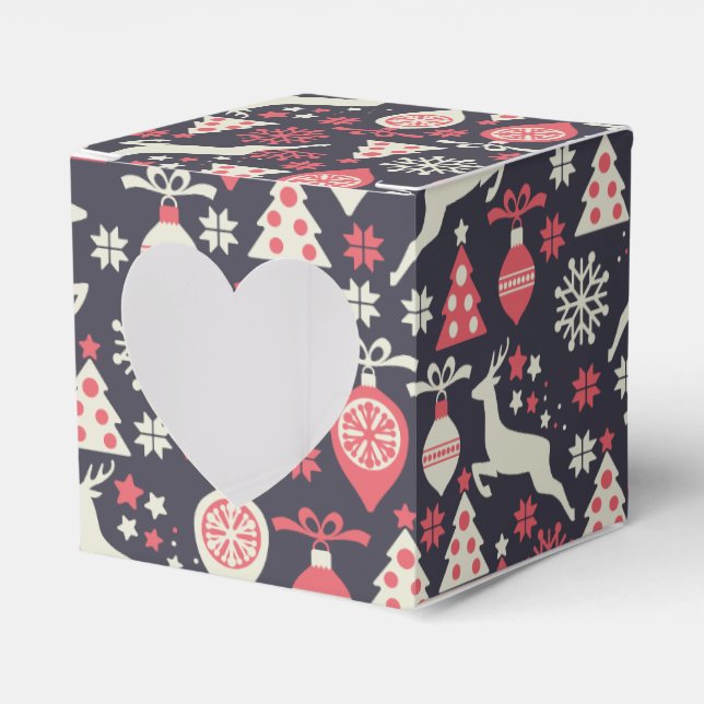 Vintag Retro Weihnachtsfeiertag Geschenkschachtel (Vorderseite)