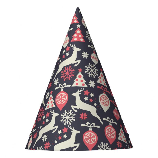Vintag Retro Weihnachtsfeiertag Partyhütchen (Vorderseite)