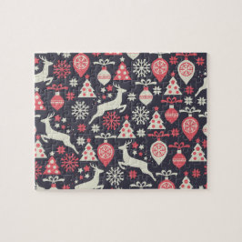 Vintag Retro Weihnachtsfeiertag Puzzle