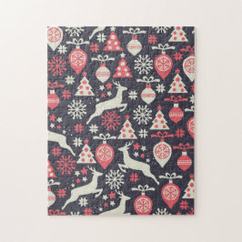 Vintag Retro Weihnachtsfeiertag Puzzle