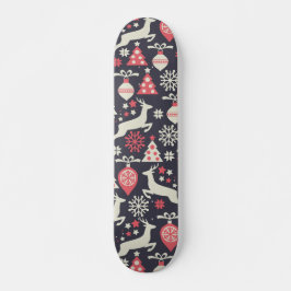 Vintag Retro Weihnachtsfeiertag Skateboard