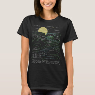 Vintag Retro West Virginia Seneca Rocks T-Shirt