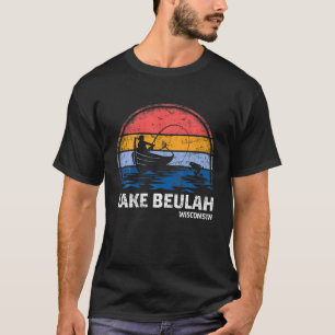 Vintag Retro Wisconsin Beulah Lake Summer Fischen T-Shirt