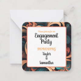 Vintag Retrofloral Mitteilungskarte