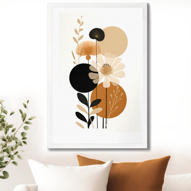 Vintag Retrofloral Poster (Transform your space with the timeless beauty of mid century modern floral art print. )