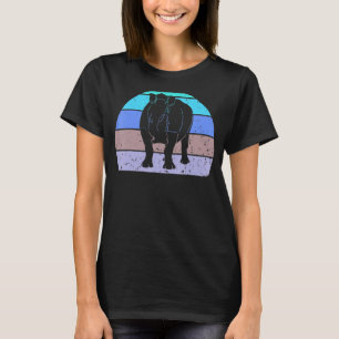 Vintag Rhino Retro Rhino Silhouette Tier 60er T-Shirt