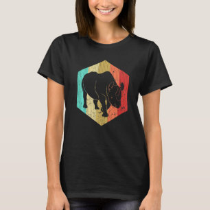 Vintag Rhino Retro Rhino Silhouette Tier 80er 9 T-Shirt