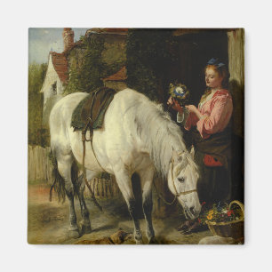 Vintag Richard Ansdell Die Gärtner-Tochter Magnet