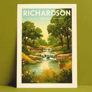 Vintag Richardson Texas Postkarte