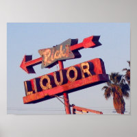 Vintag Ricks Liquor-Zeichen