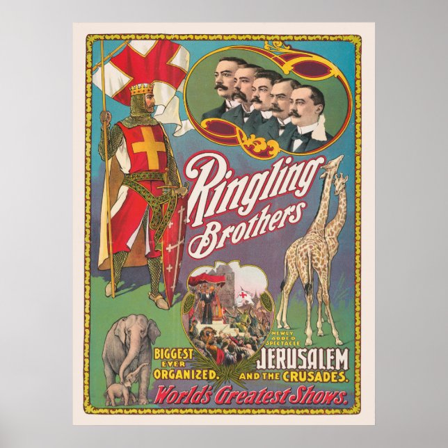 Vintag Ringling Brothers Circus Poster (Vorne)