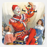 Vintag Ringling Brothers Clown Circus Poster Kinde