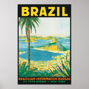 Vintag Rio Brasilien Reiseplakat Poster