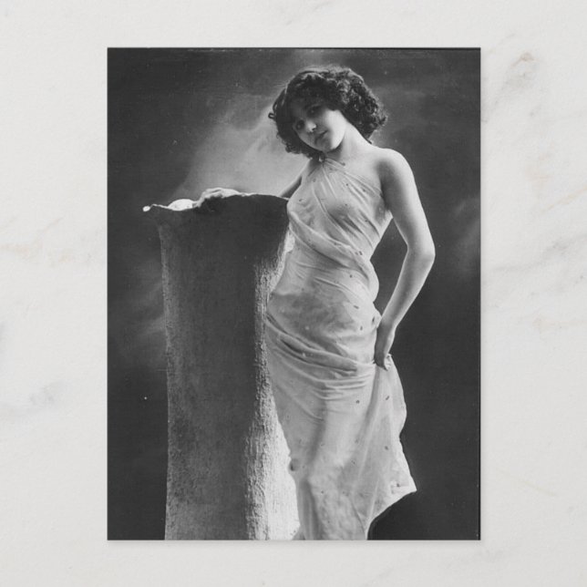 Vintag riskantes Viktorianisches Girl-Foto Postkarte (Vorderseite)