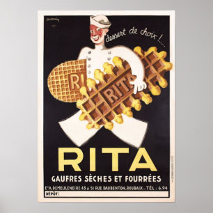 Vintag Rita Biscuit Poster