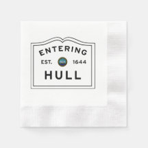 Vintag Road Sign Massachusett - Hull