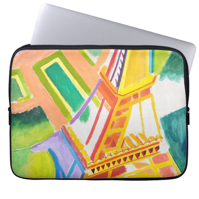 Vintag Robert Delaunays Eiffelturmkunst Laptopschutzhülle (Vorderseite)