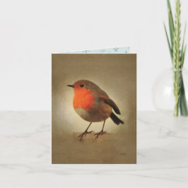 Vintag Robin Christmas Karte