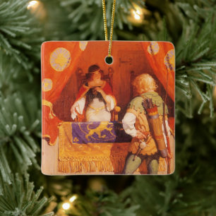 Vintag Robin Hood trifft Maid Marian von NC Wyeth Keramikornament