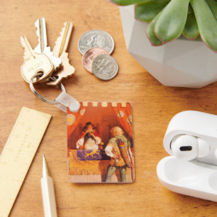 Vintag Robin Hood trifft Maid Marian von NC Wyeth Schlüsselanhänger