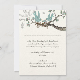 Vintag Robin's Egg Blue Wedding Einladungen
