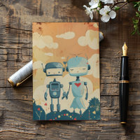 Vintag Robot Science Fiction Couple