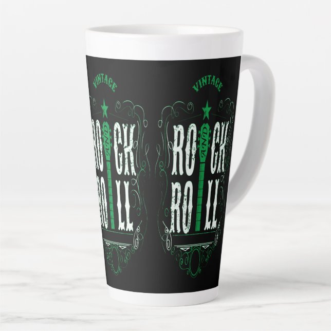 Vintag Rock & Roll Green Milchtasse (Rechte Ecke)