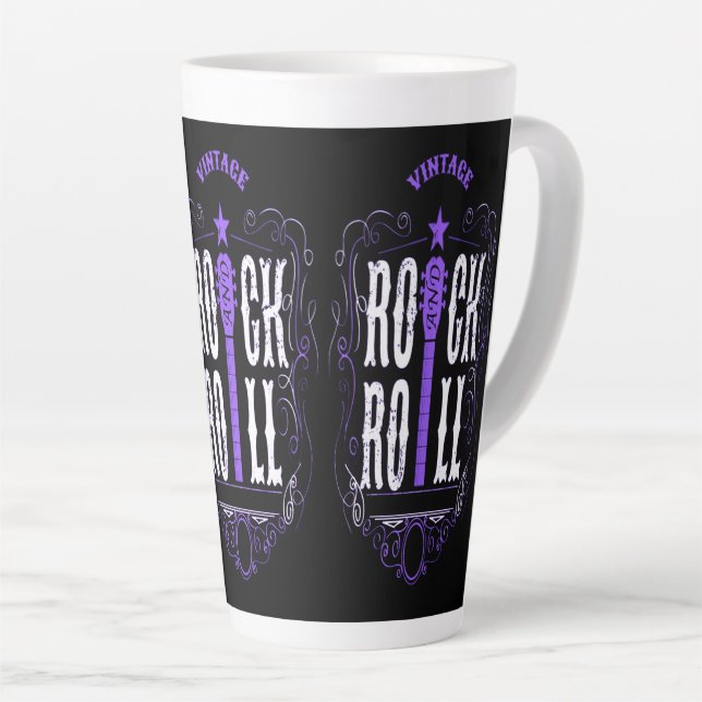 Vintag Rock & Roll Lila Milchtasse (Rechte Ecke)