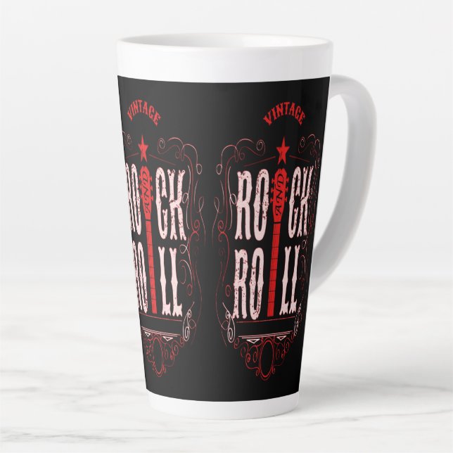 Vintag Rock & Roll Red Milchtasse (Rechte Ecke)