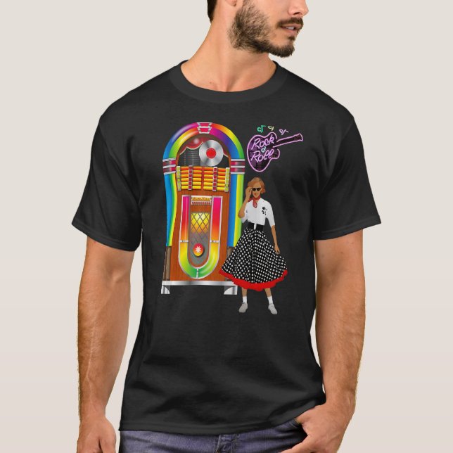 Vintag Rockabilly Jukebox 1 T-Shirt (Vorderseite)
