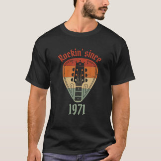Vintag Rockin' Seit 1971 Retro - Rockmusik - Gu T-Shirt