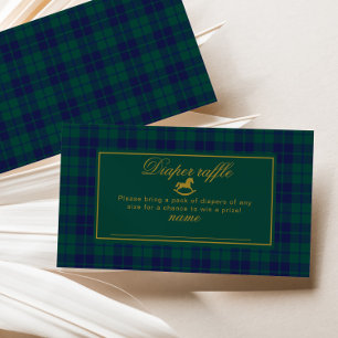 Vintag Rocking Horse Classic Kariert Diaper Tombol Begleitkarte