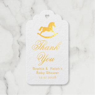 Vintag Rocking Horse Vintag Preppy Bow Vielen Dank Geschenkanhänger