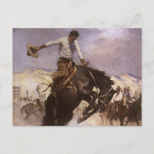 Vintag Rodeo Cowboy, Breezy Riding von WHD Koerner Postkarte