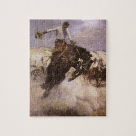 Vintag Rodeo Cowboy, Breezy Riding von WHD Koerner Puzzle