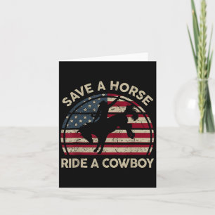 Vintag Rodeo Cowboy Western Country Horse Usa Pat Karte