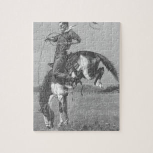 Vintag Rodeo Cowboys, Bucking Bronco von Remington Puzzle