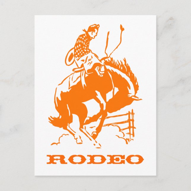 Vintag Rodeo Postkarte (Vorderseite)