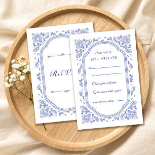 Vintag-Romance-Blütenblume-RSVP-Karte RSVP Karte