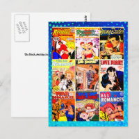 Vintag Romance Comic Book Cover Collage