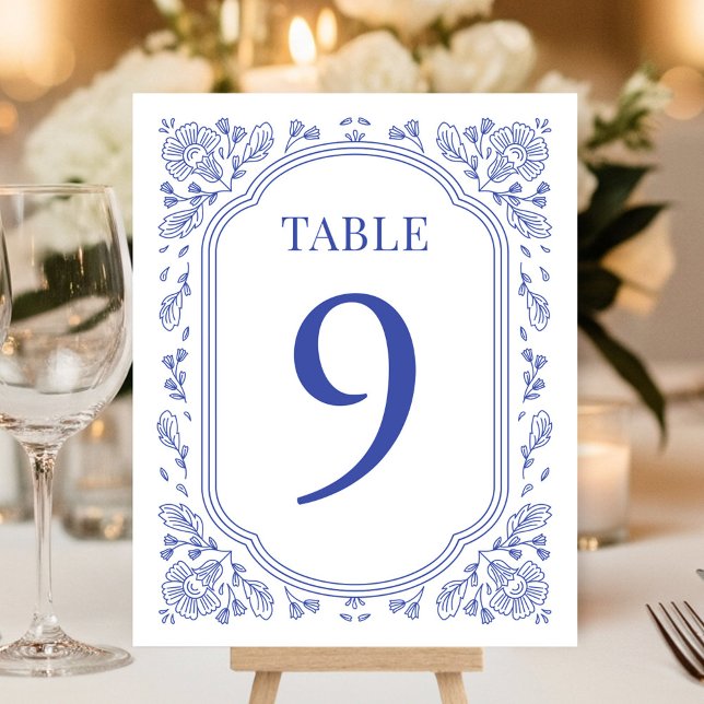 Vintag Romance Floral Wedding Tischnummer (Vintage Romance Floral Wedding Table Number)
