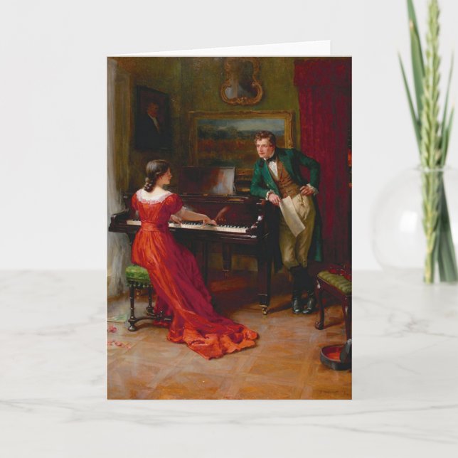 Vintag-Romance-Grußkarte Karte (Vorderseite)