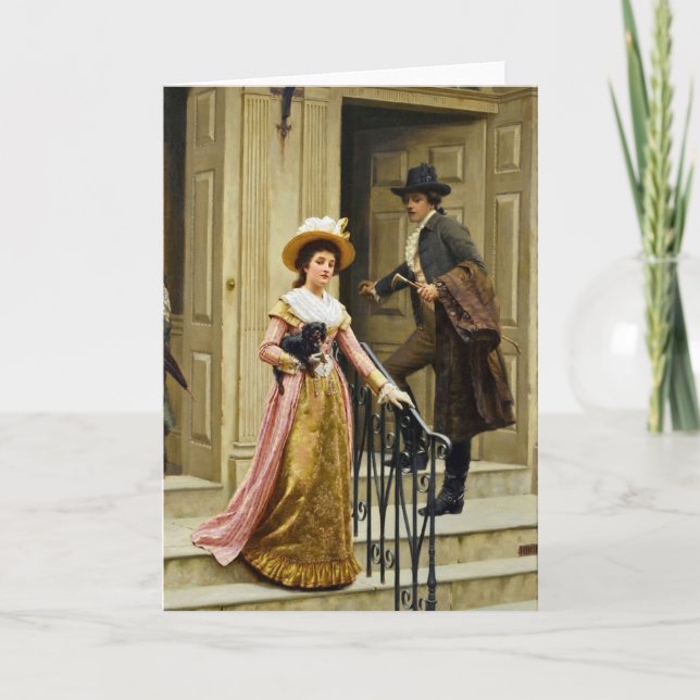 Vintag-Romance-Grußkarte Karte (Vorderseite)