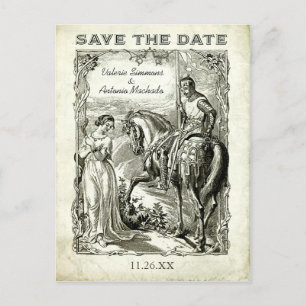 Vintag-Romantische Save the Date Postkarten