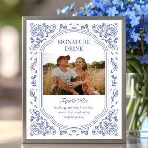 Vintag Romantischer Flora-Hochzeitstil Poster
