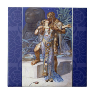 Vintag-Romantisches Paar Anthony und Cleopatra Kis Fliese