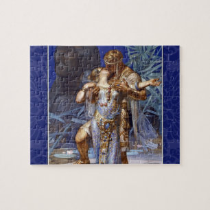 Vintag-Romantisches Paar Anthony und Cleopatra Kis Puzzle